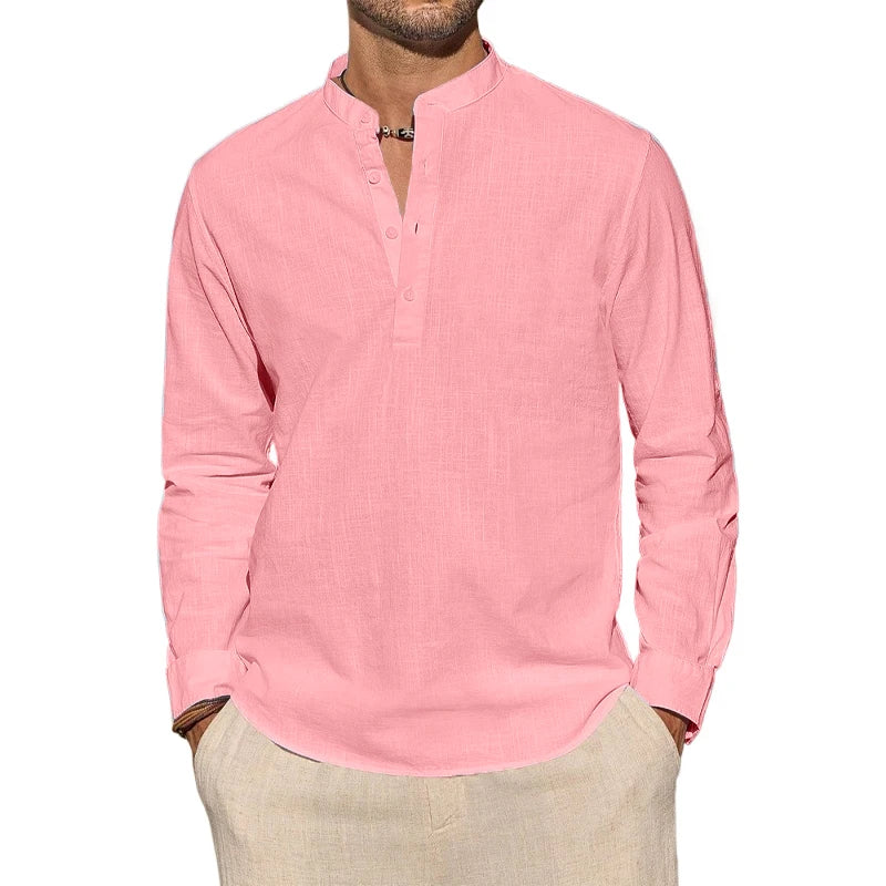 Jakub | Elegancka bawełniana koszulka henley