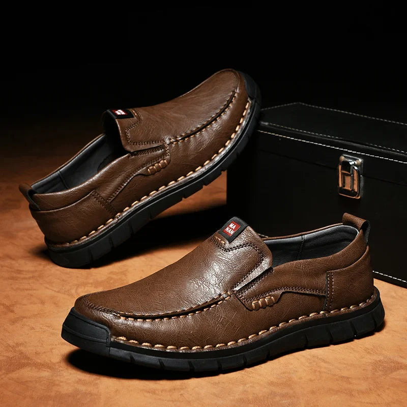 Jacek | Eleganckie Skórzane Buty Wsuwane
