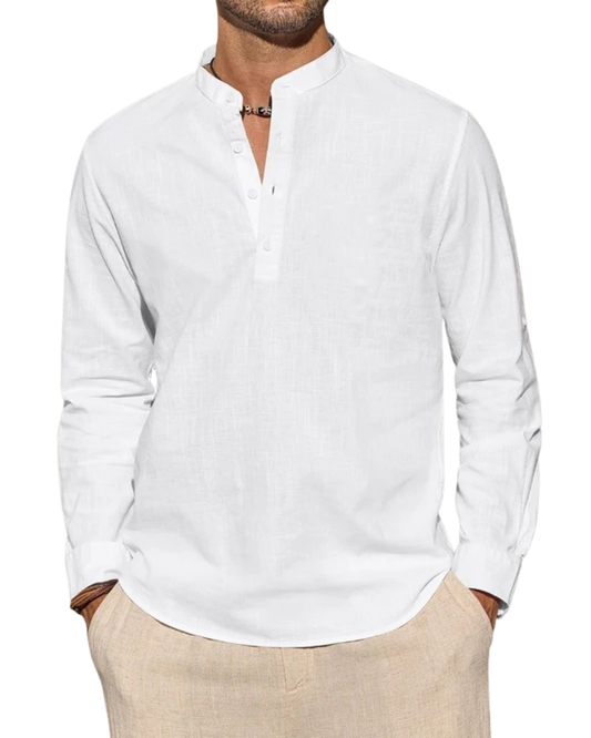 Jakub | Elegancka bawełniana koszulka henley