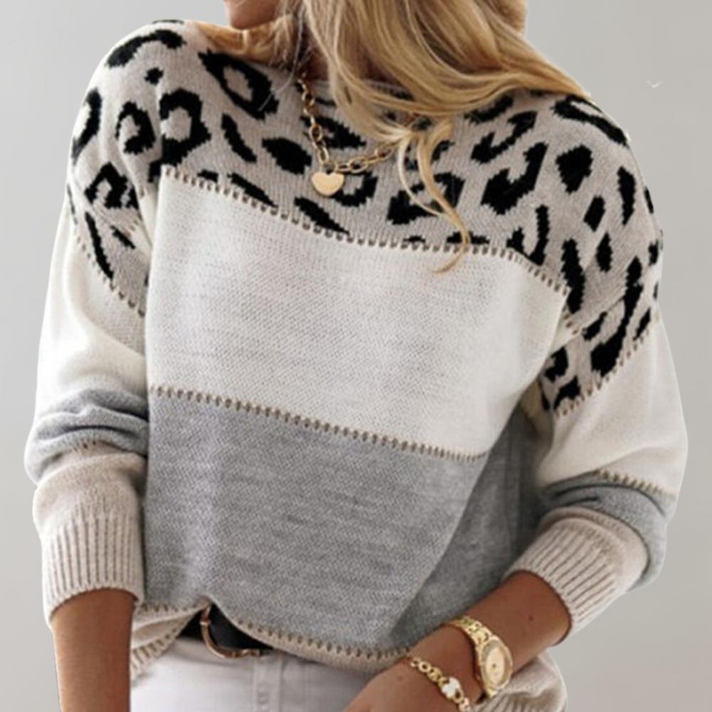 Serafina — elegancki sweter w panterkę