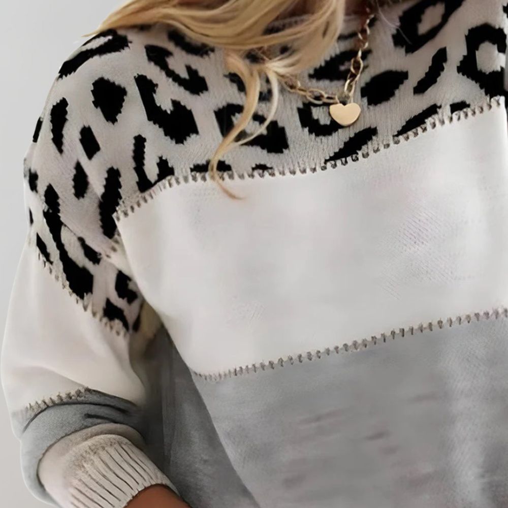 Serafina — elegancki sweter w panterkę