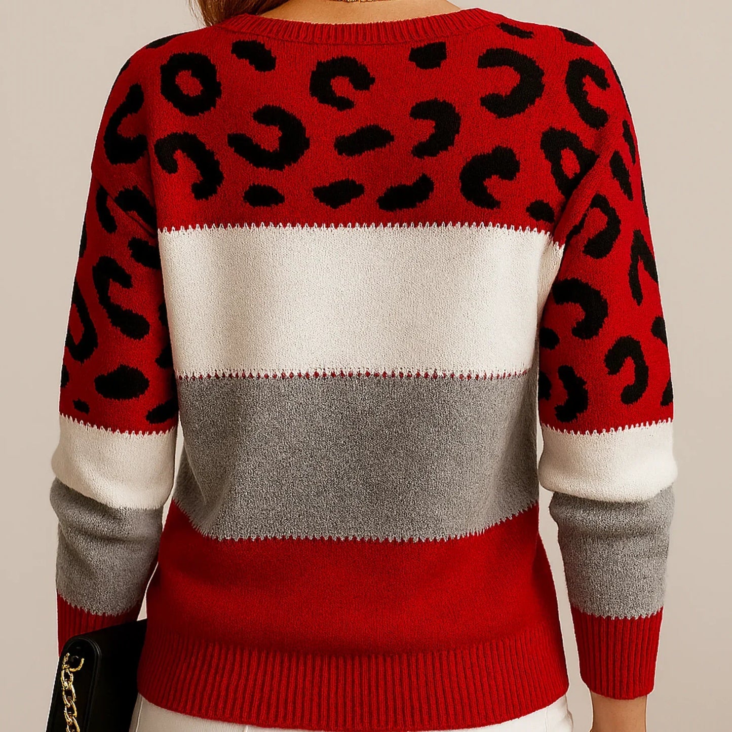 Serafina — elegancki sweter w panterkę