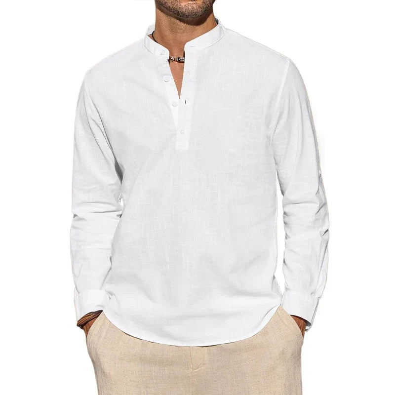 Jakub | Elegancka bawełniana koszulka henley
