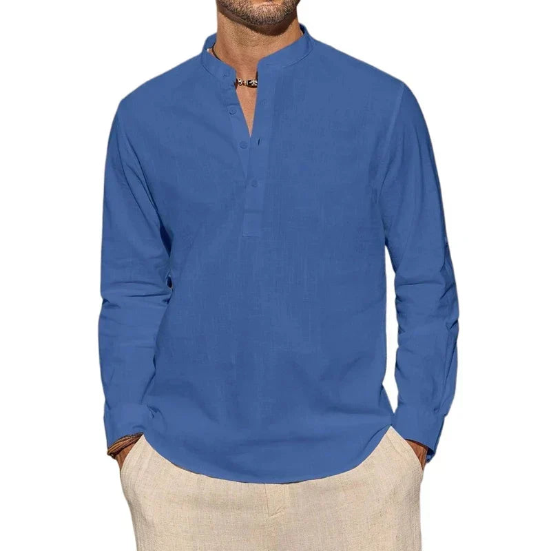 Jakub | Elegancka bawełniana koszulka henley