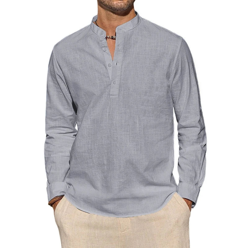 Jakub | Elegancka bawełniana koszulka henley