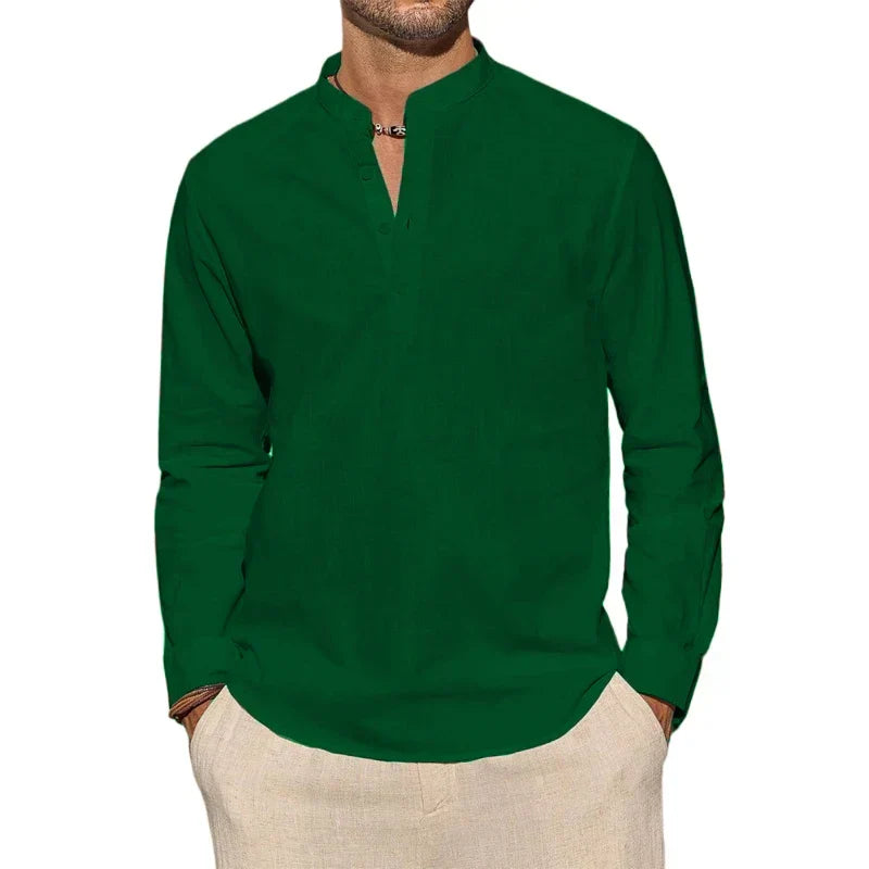 Jakub | Elegancka bawełniana koszulka henley
