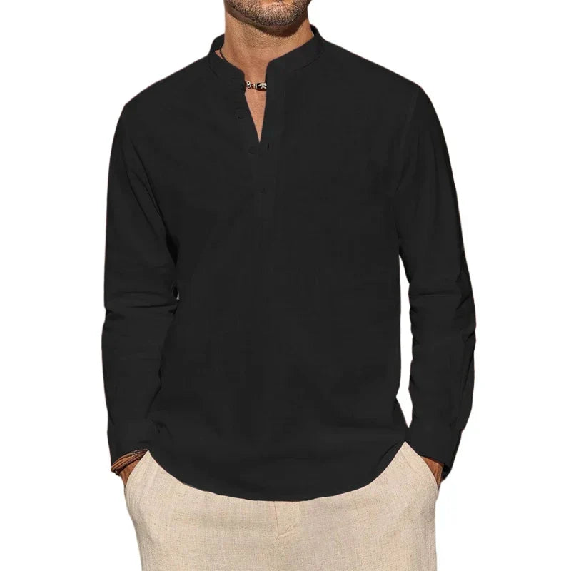 Jakub | Elegancka bawełniana koszulka henley