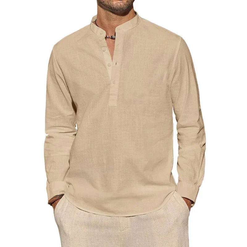 Jakub | Elegancka bawełniana koszulka henley
