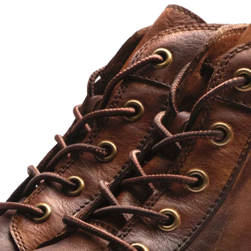 Mirosław | Męskie buty retro z oxkrągłym noskiem
