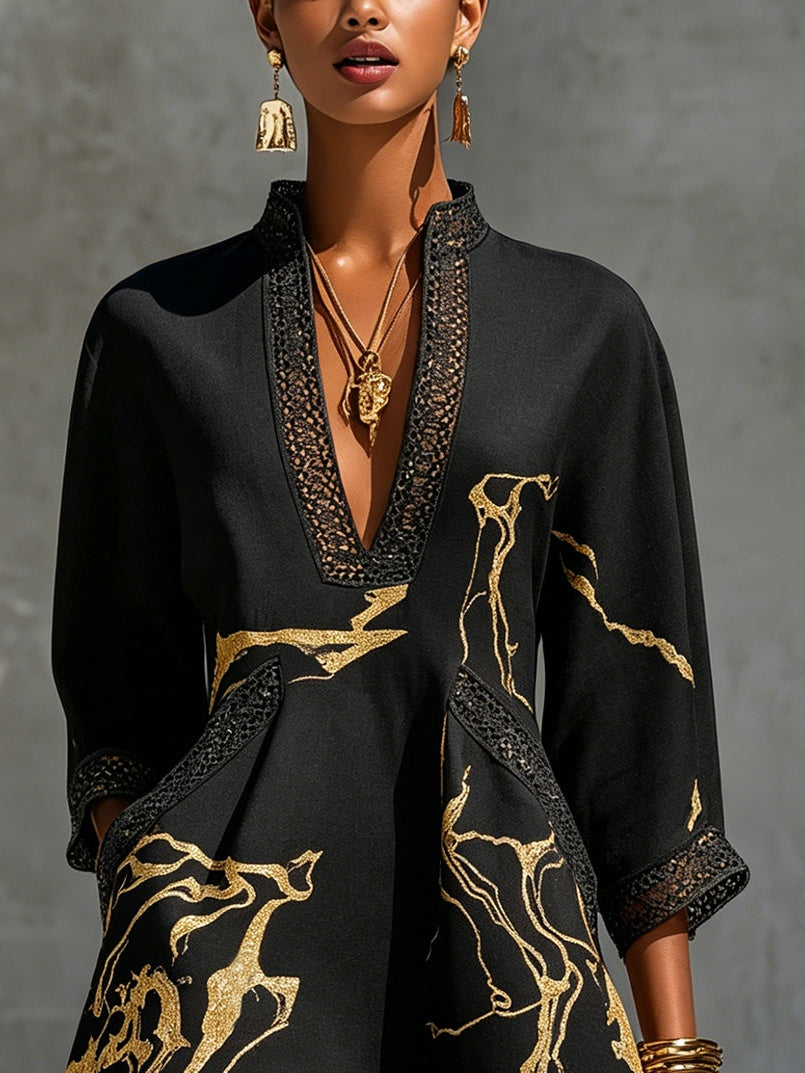 Walentyna — mini sukienka z marmurkowym nadrukiem