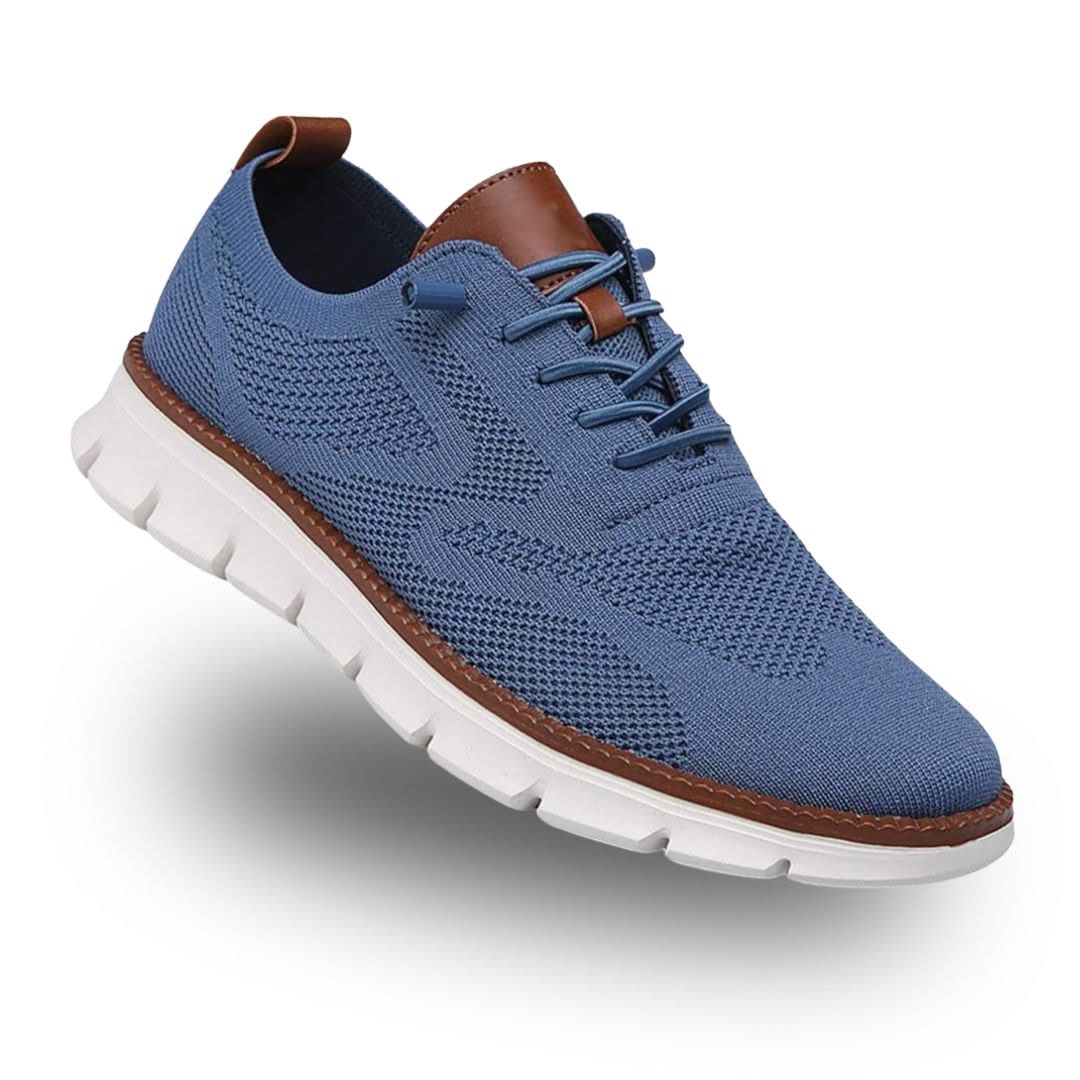 Zdzisław — lekkie sneakersy z dzianiny, kolor Niebieski