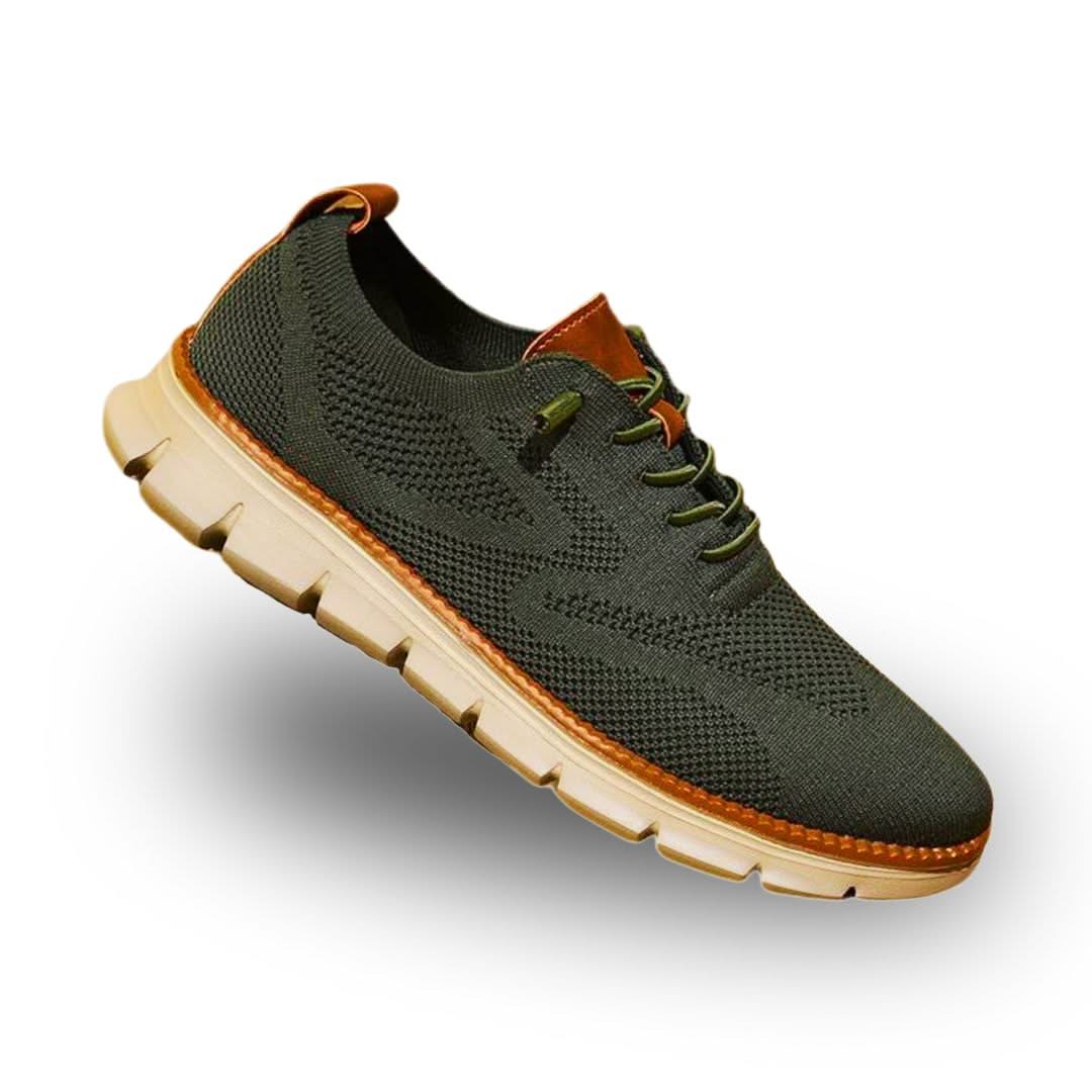 Zdzisław — lekkie sneakersy z dzianiny, kolor Oliwkowy