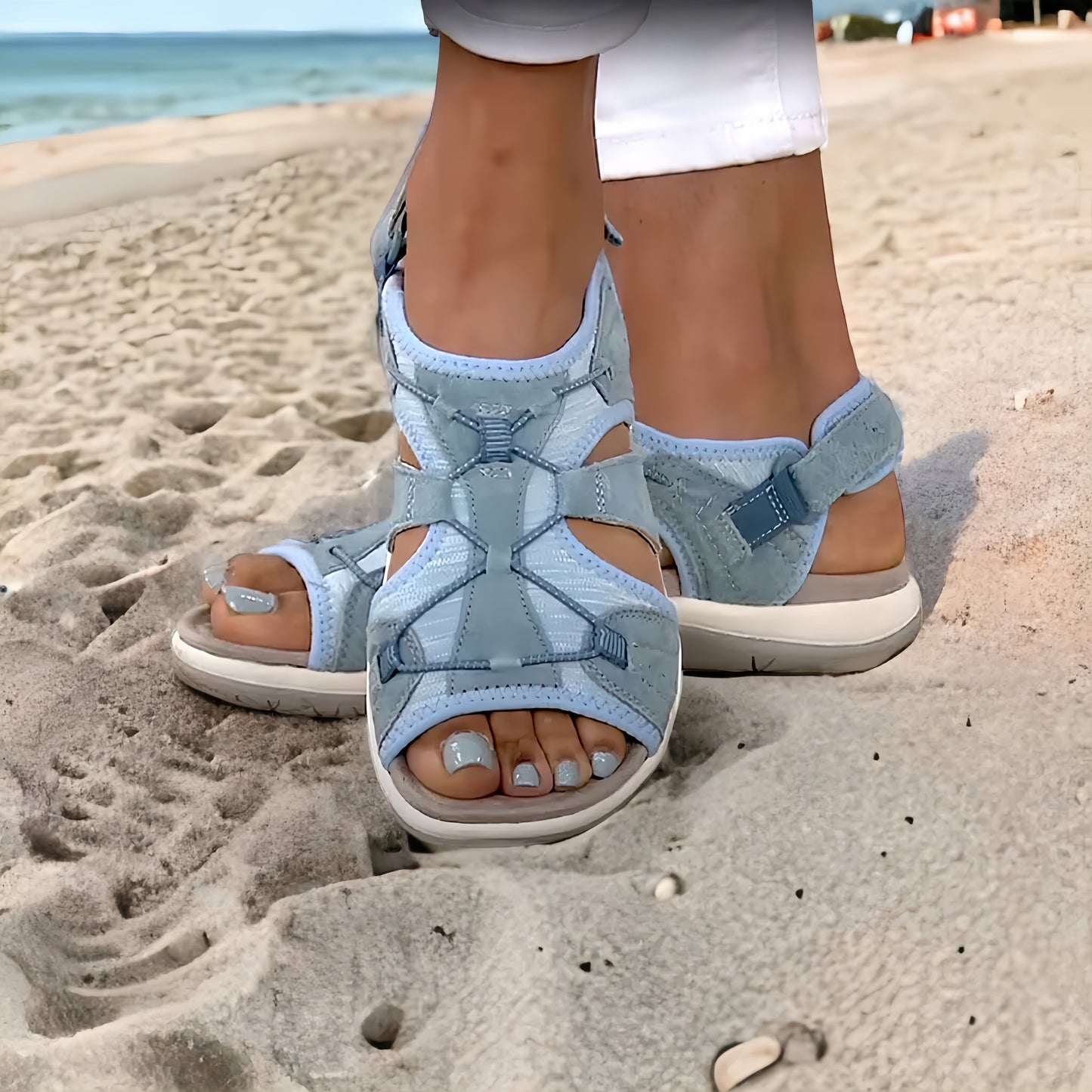 Sabina - sportowe sandały ortopedyczne na plaży