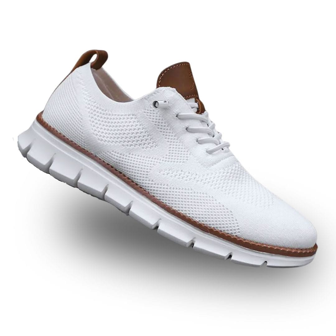 Zdzisław — lekkie sneakersy z dzianiny, kolor Biały