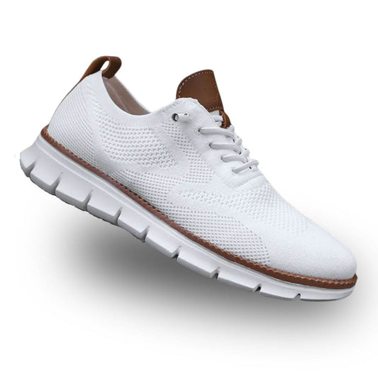 Zdzisław — lekkie sneakersy z dzianiny, kolor Biały