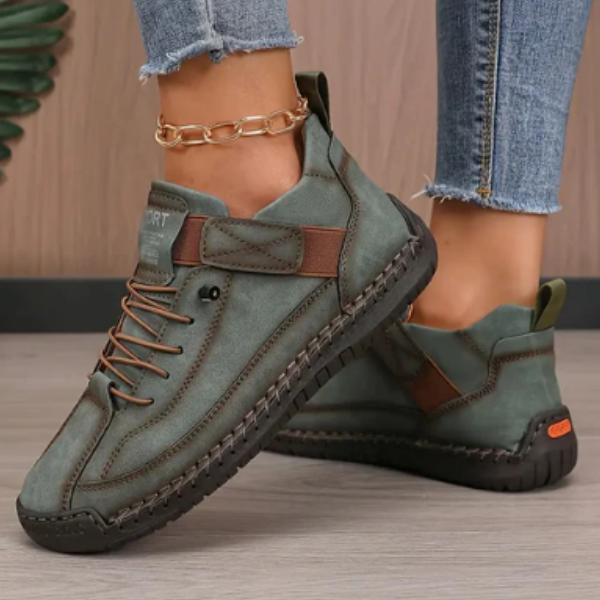 Melania - sneakersy ortopedyczne damskie, kolor zielony