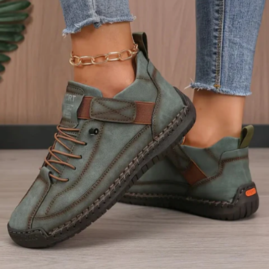 Melania - sneakersy ortopedyczne damskie, kolor zielony