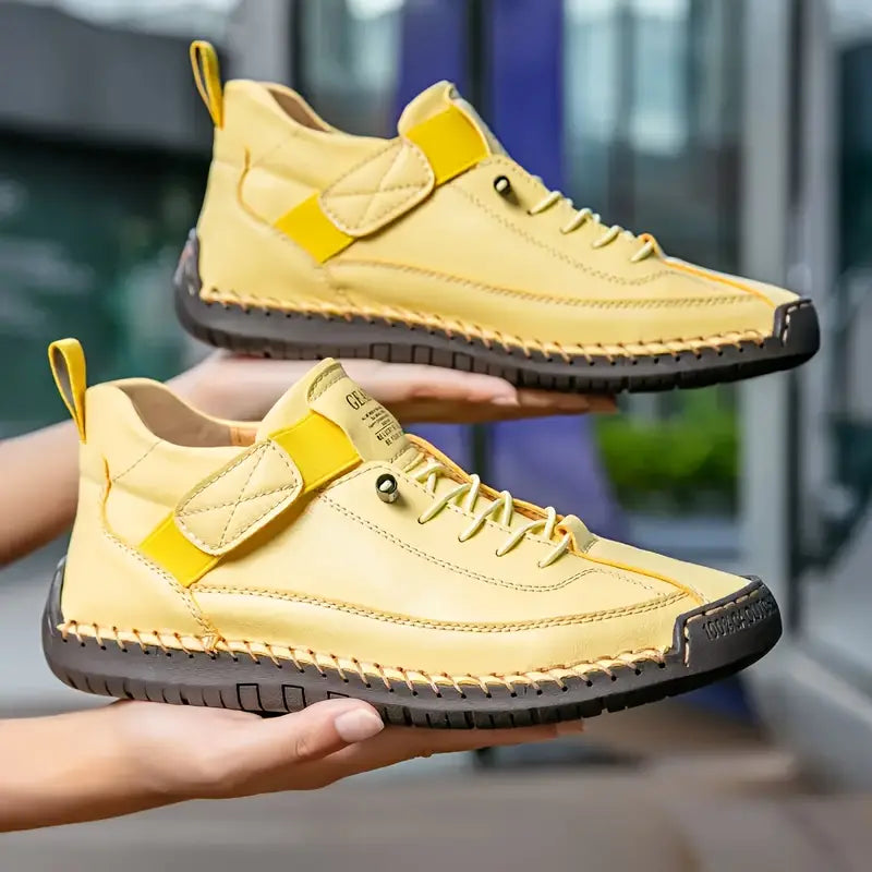 Melania - sneakersy ortopedyczne damskie, kolor żółty
